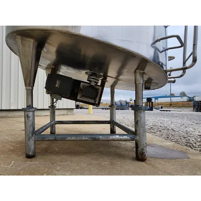 Used Stainless Steel Sanitary Insulated Slant bottom Liquid Tank  - 500 Gallon