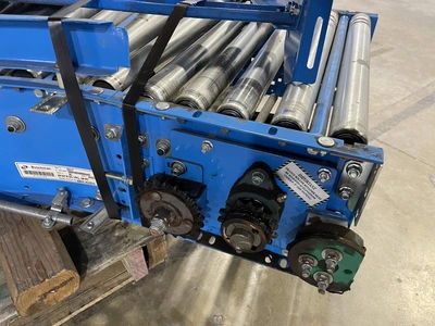 Buschman 303 Roller Conveyer set, Width: 22", Length: 9' curved