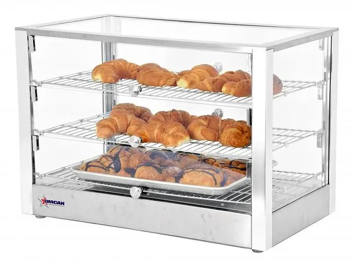 28-inch Countertop Display Warmer with 3 Front and 3 Rear Hinged Doors