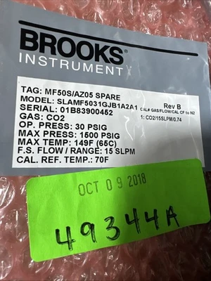 NEW Brooks Instrument SLAMF5031GJB1A2A1