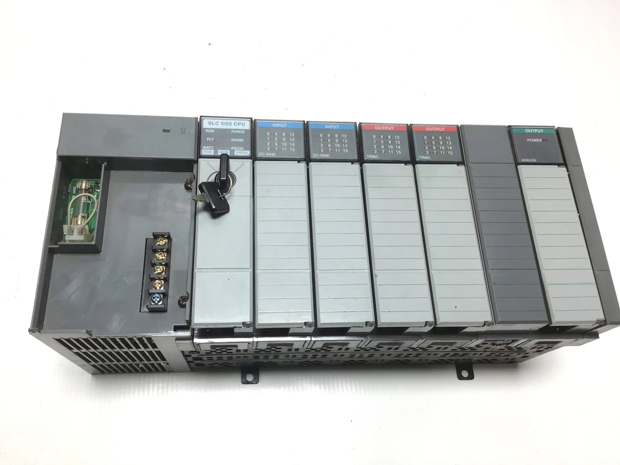 ALLEN BRADLEY PLC RACK W/ CPU AND POWER SUPPLY 1746-P2, 1747-L532