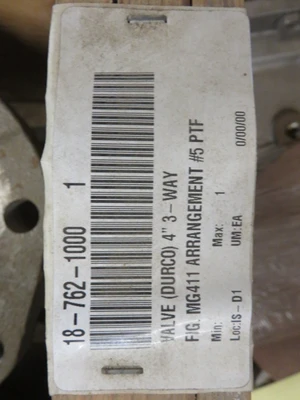 Durco Valve size 4" - 3 Way , Unused Condition