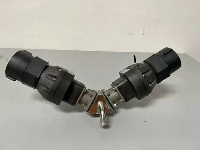 USED 2 ITT SHEROTEC 3-WAY STAINLESS STEEL VALVES W/  POSITION MONITOR & 3/4" SANITARY
