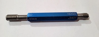 3/8-16 UNC 2B BALAX GO & NO GO Thread Plug Gages GO P.D. .3344 & NOGO PD .3401