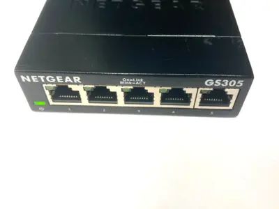 Used Netgear Gigabit Ethernet 5-Port Unmanaged Switch 10/100/1000Mbps 5V .7A Network Switches Michigan US | Maverick Industrial Sales #1393266