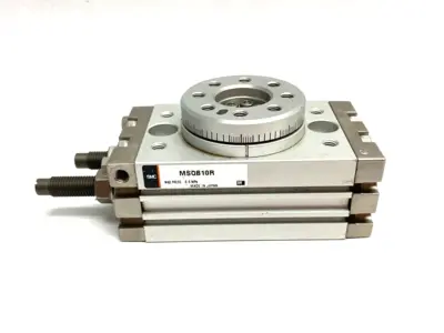 USED SMC ROTARY TABLE ACTUATOR DOUBLE-ACTING 10MM, 0-190 DEGREE