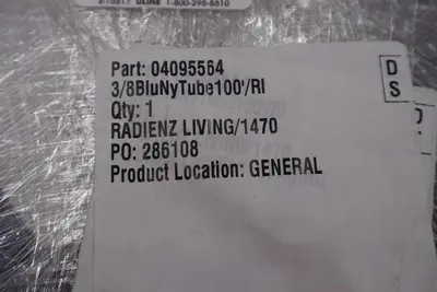 ULINE 04095564 3/8 TUBING BLUE STOCK #038-A