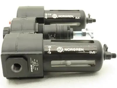 Norgren C74A-3AT-QP3-RMG-QPN Air Line Filter Regulator Lubricator Combo 3/8"NPT