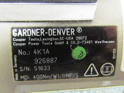 Cooper Gardner-Denver 4K1A 926887 S/N 51633 Torque Transducer NEW
