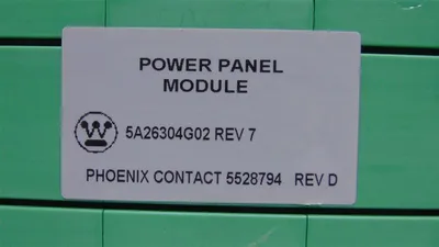 Westinghouse / Phoenix Contact 5A26304G02 Ovation Power Panel Rev. 7 Used