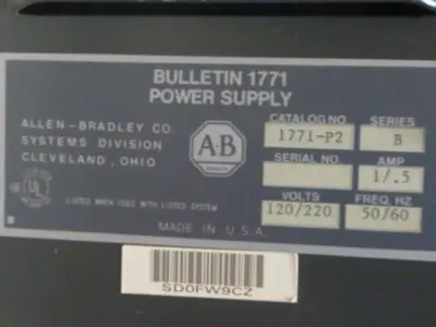 USED ALLEN BRADLEY 1771-P2 SER B