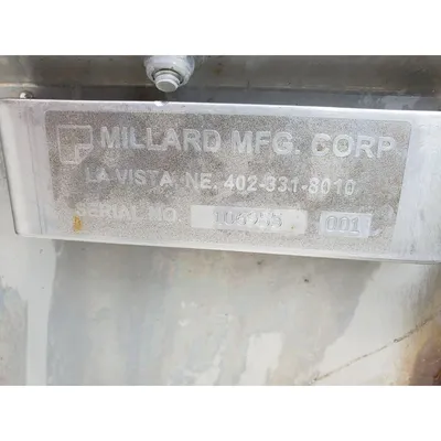 24" W x 11'-8" Long Millard MFG Food Processing Plastic Link Belt Conveyor