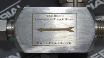 Parker NVS4M4FV Bonnet Valve 6000PSI MAX 1/4" Female NPT 1/4" Male NVS4M4FV New NIB
