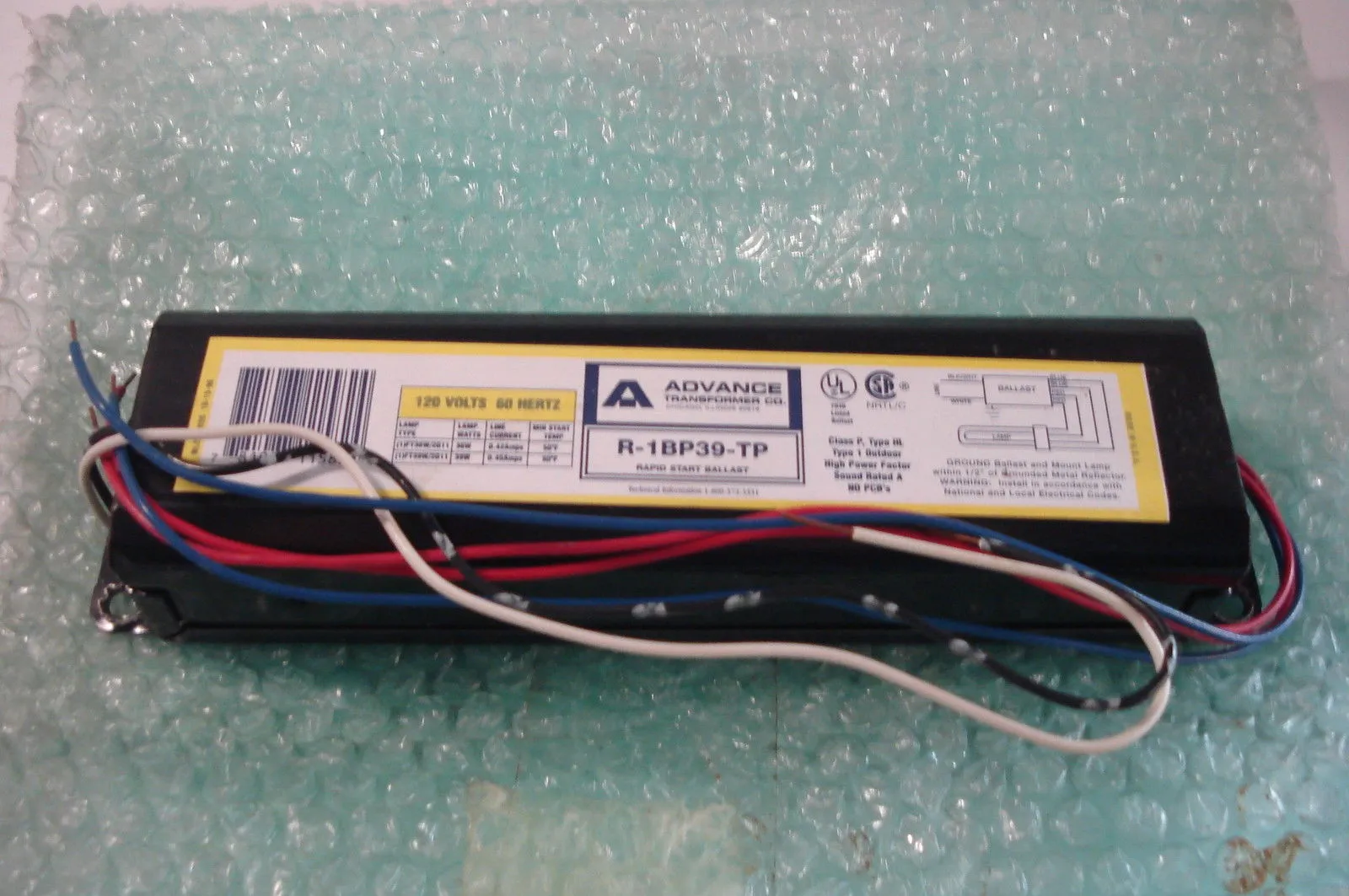 USED ADVANCE BALLAST R-1BP39-TP