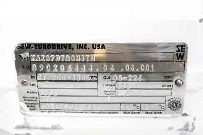 Sew EuroDrive FlowServe Motor Gear Reduction Box Mechanical Seal Commercial Mixers | ANACAPA EQUIPMENT BROKERS, INC (6)