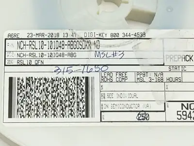 NCH-RSL10-101Q48-ABG | Onsemi  IC RF TxRx MCU Bluetooth v5.0 2.4GHz 147 QTY - New Other