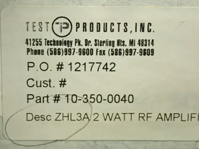 NEW TEST PRODUCTS ZHL3A