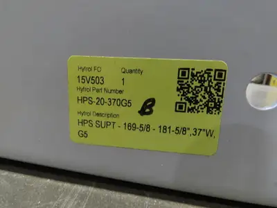 Hytrol HPS 37"W Conveyor Leg 90" Top Section Extension No Brackets WHITE