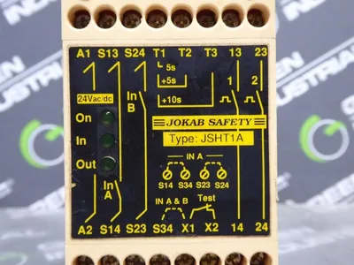 Jokab JSHT1A 24VAC/DC Safety Relay Module Used