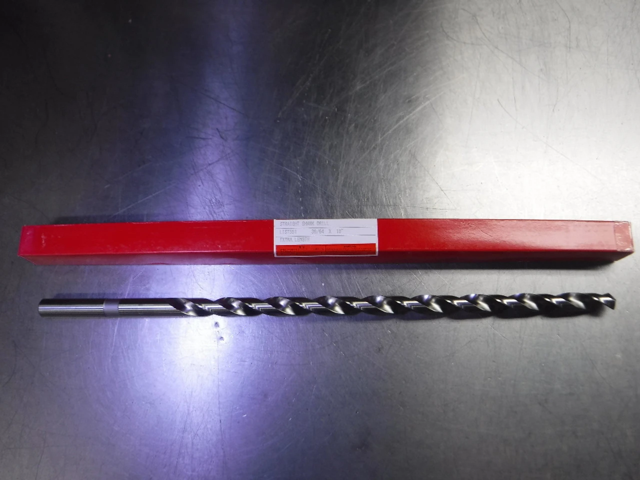 Nachi 39/64" 2 Flute Extra Length HSS Drill 39/64" Shank L55139/64x18" (LOC3412)