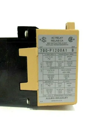USED ALLEN BRADLEY 700-P1200A1 RELAY SER.B 700P1200A1