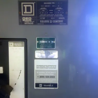 Square D 1600 Amp Breaker Panel