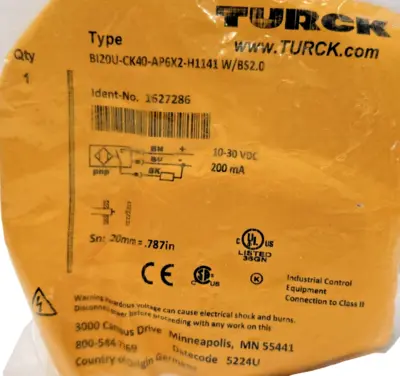 NEW TURCK BI20U-CK40-AP6X2-H1141 W/ BS2.0