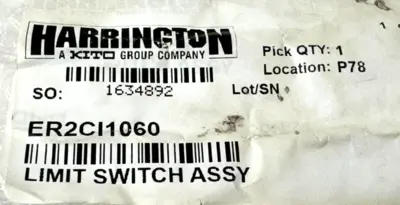 NEW HARRINGTON KITO ER2CI1060 LIMIT SWITCH ASSY