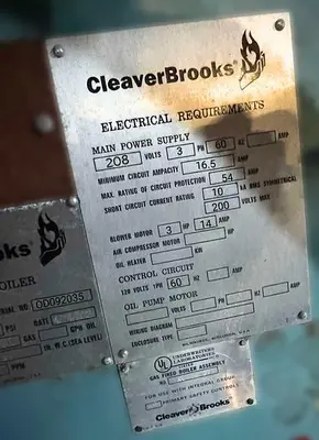 USED 2012 CLEAVER BROOKS CB700X-99-P