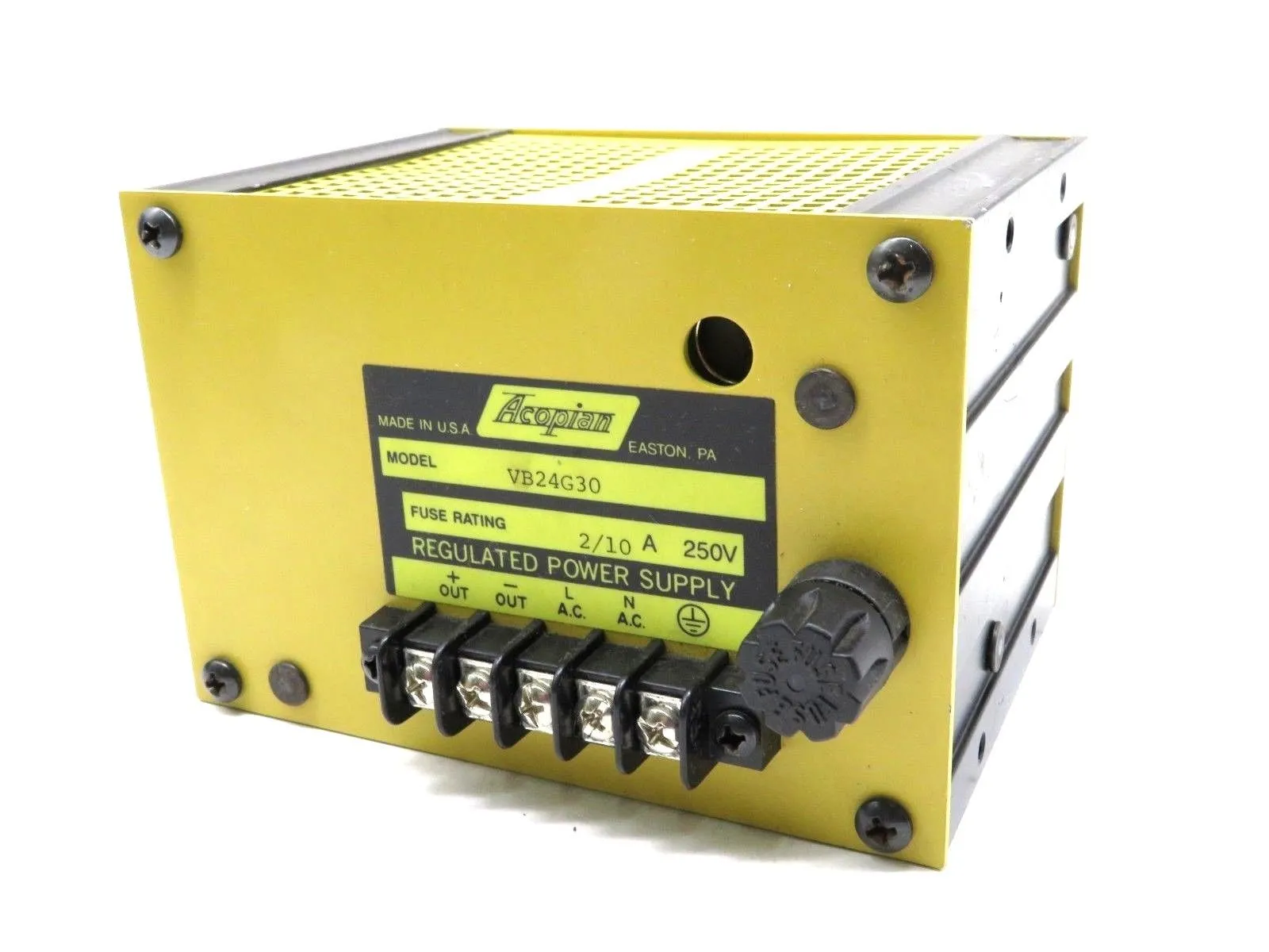 USED ACOPIAN VB24G30 REGULATED POWER SUPPY