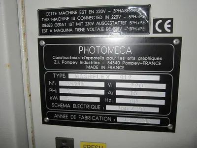 USED PHOTOMECA WASHFLEX 912