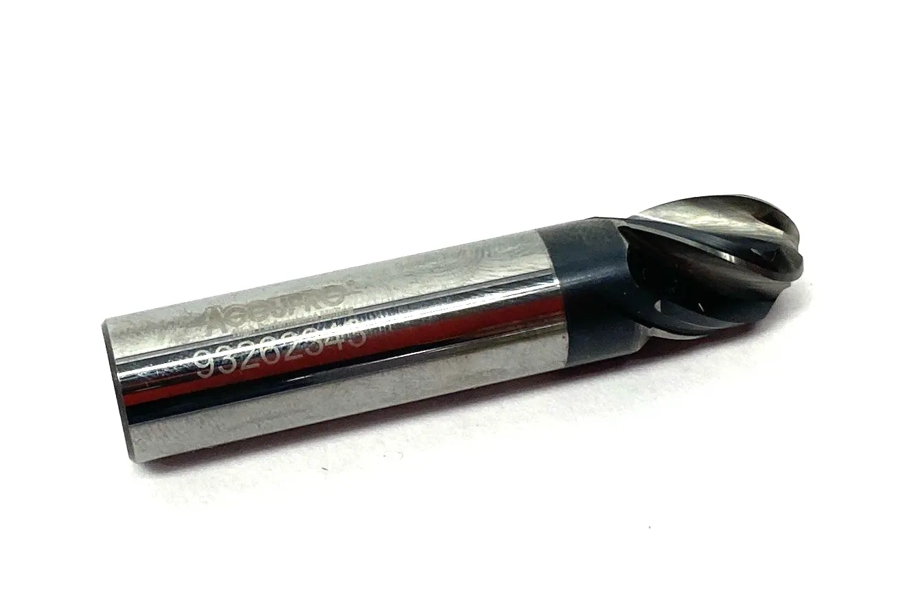 USED ACCUPRO BALL END MILL: 1/2" DIA, 5/8" LOC, 4 FLUTE, SOLID CARBIDE