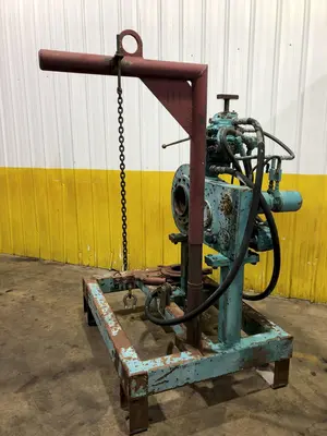 5" PIPE PECK-O-MATIC HYDRAULIC BUCK-ON / BREAK-OUT MACHINE FOR THREADED PIPE: STOCK #16528