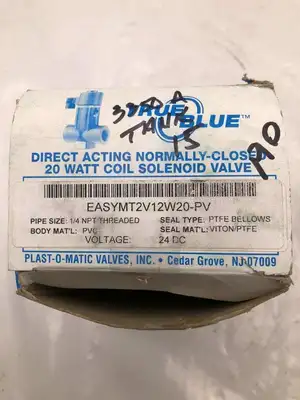 Plast-O-Matic Trueblue Solenoid Valve 19/70PSI 0.375″ Oriface