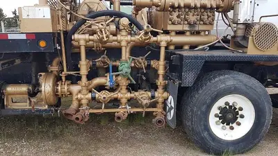 USED 1980 MACK DM600 TWIN STEER HEAVY DUTY OILFIELD PUMP / KILL TRUCK