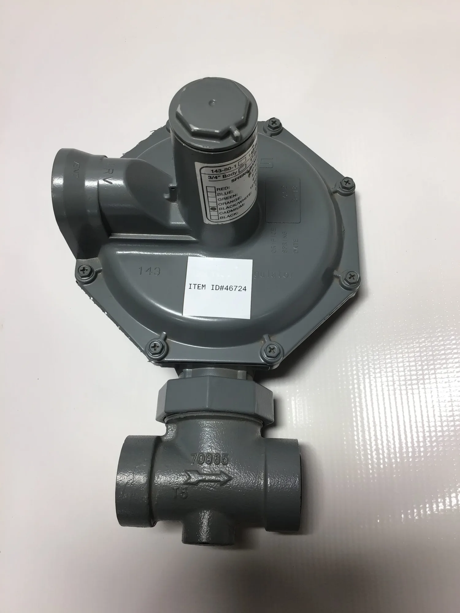 Sensus 46724 – 827826-50 Regulator Gas Pressure 1″in 3/8″in Orifice .5-2PSI Out