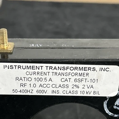 USED INSTRUMENT TRANSFORMERS INC 6SFT-101