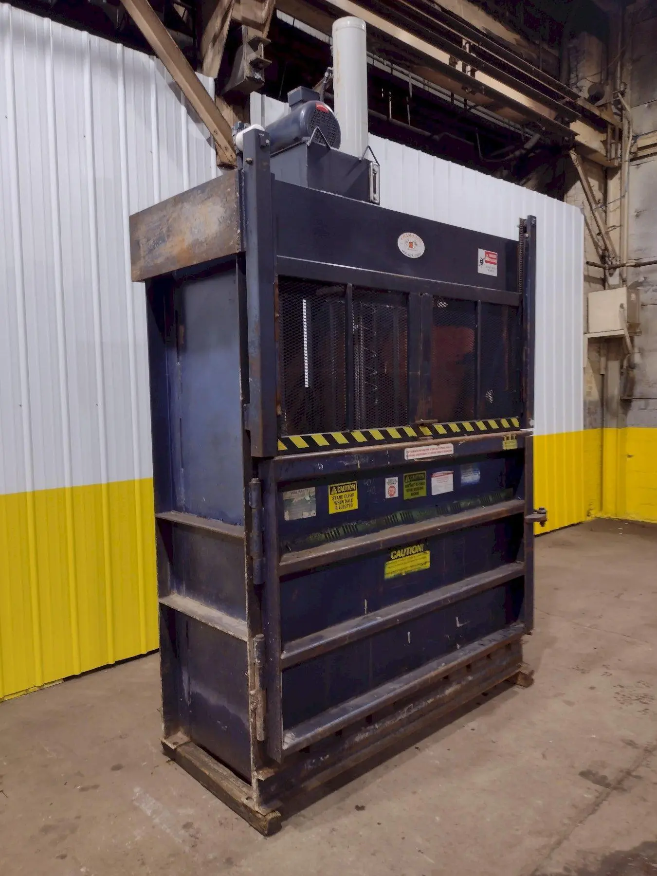 72" X 30" JV MFG CRAM A LOT MODEL #DBR-72-H VERTICAL HYDRAULIC CARDBOARD BALER: STOCK #18058