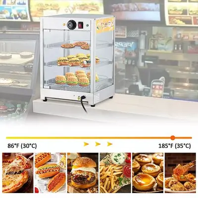 Hot food warmer - 20" x 20" x 24" high - pizza - pastry - hot food items - SEE VIDEO