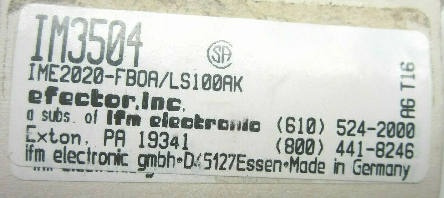 NEW EFECTOR IM3504 PROXIMITY SWITCH