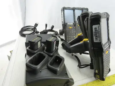 Symbol Motorola MC9090-GJ0HJEFAGWR Barcode Scanner Batteries & Charger Lot of 5
