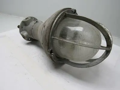 Crouse Hinds  Vintage Electric Light Fixture For Hazardous Locations 9" Dia.