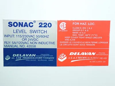 USED DELAVAN SONAC 220