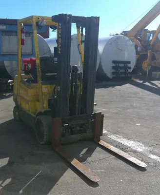 SPC9265  Forklift 4800 lbs. Hyster propane forklift model S50XM, cushion tires, 189" lift height