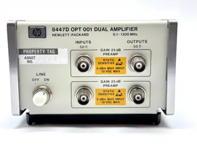 8447D | HP  OPT.001 Dual Amplifier 0.1-1300MHz Dual Channel - Used
