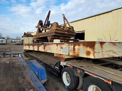 30 Ton 5th Wheel Industrial Yard Hard Tire Transport Trailer/Cart 31' Deck
