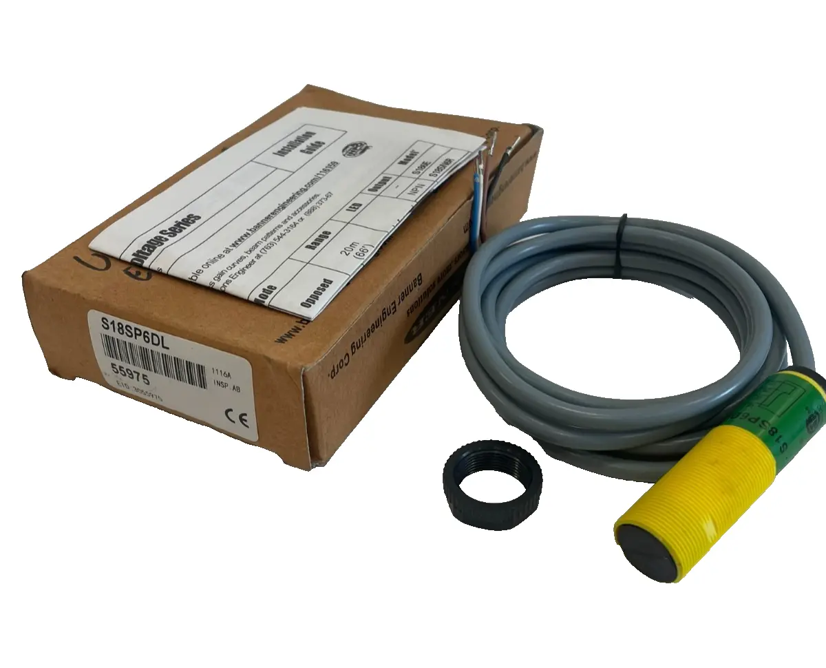 NEW BANNER ENGINEERING S18SP6DL SENSOR 55975