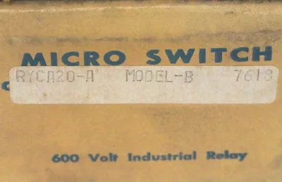 NEW MICRO SWITCH RYCA20-A RELAY MODULE MODEL-B, 7618, RYCA20