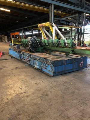 14 STAND GILLFORD -HILL ROLLFORMER BASE WITH CONE DRIVE GEAR BOXES. STOCK # 0207722