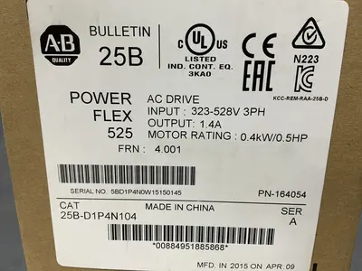 Used 2013 ALLENBRADLEY 25BD1P4N104 Variable Speed Drives Ohio US | HGR 24 #1506974